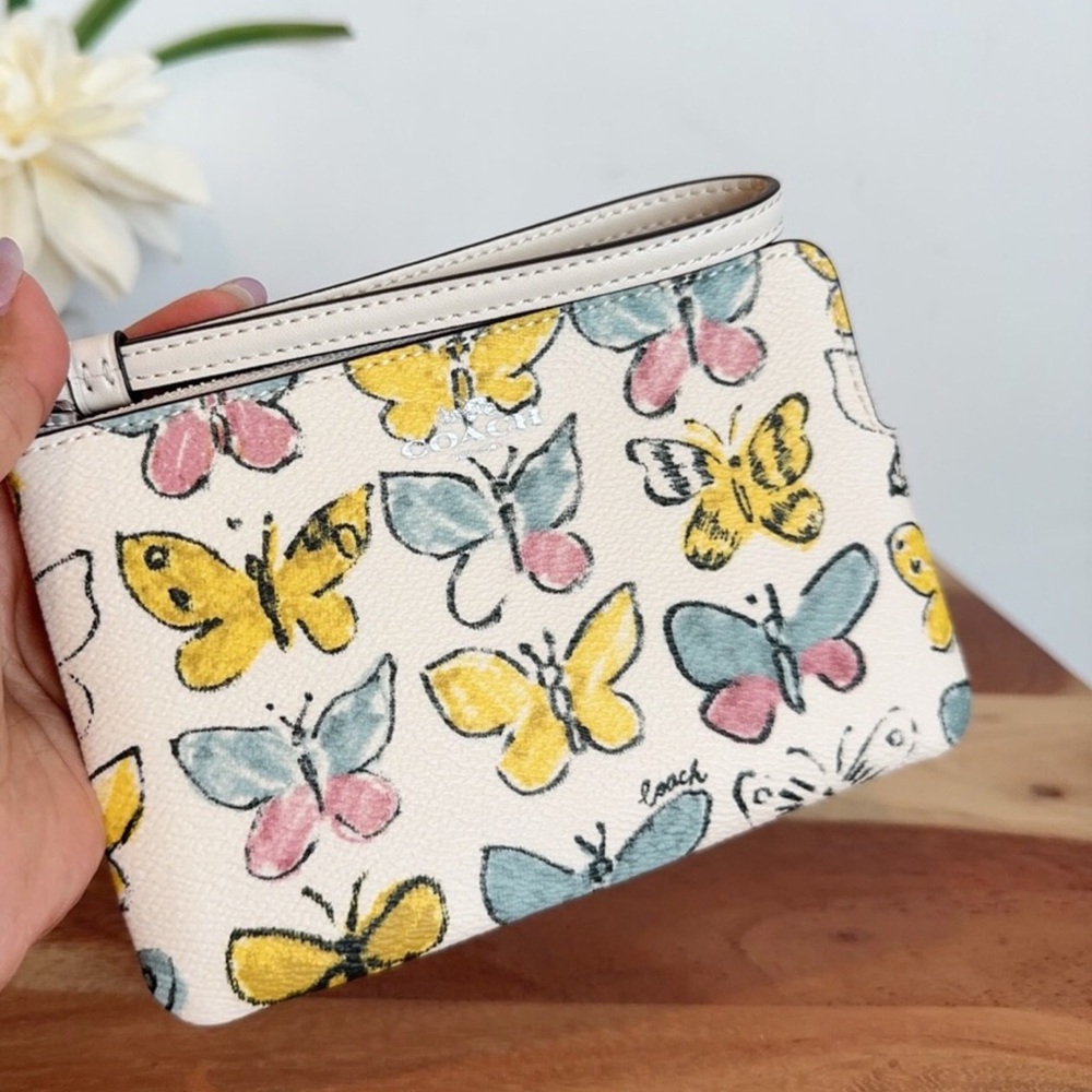 Coach Multicolor Butterfly Wristlet